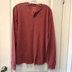 🍀 Thermal Waffle Knit Henley Long Sleeve Lucky Brand Top 🍀